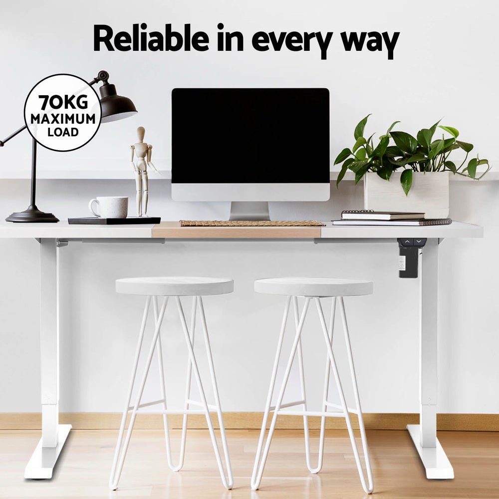 Electric Standing Desk Sit Stand Desks 140CM - Furniture > Office - Rivercity House & Home Co. (ABN 18 642 972 209) - Affordable Modern Furniture Australia