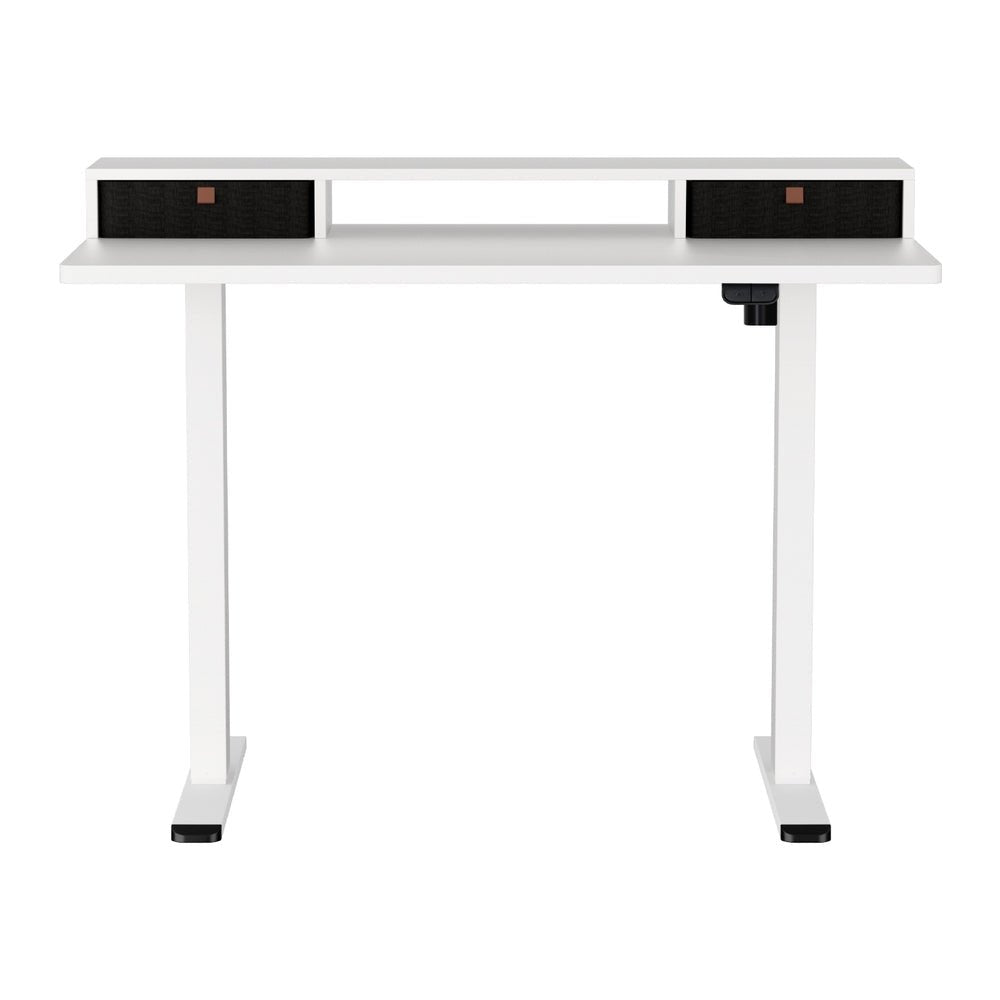 Electric Standing Desk with Storage Shelf Drawer Office Table 120CM - Furniture > Office > Office & Desk Chairs - Rivercity House & Home Co. (ABN 18 642 972 209) - Affordable Modern Furniture Australia