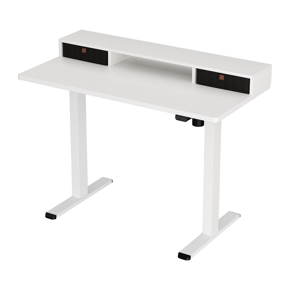Electric Standing Desk with Storage Shelf Drawer Office Table 120CM - Furniture > Office > Office & Desk Chairs - Rivercity House & Home Co. (ABN 18 642 972 209) - Affordable Modern Furniture Australia