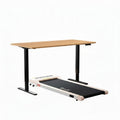 Electric Treadmill with 120cm Motorised Standing Desk and 360mm Walking Pad - White