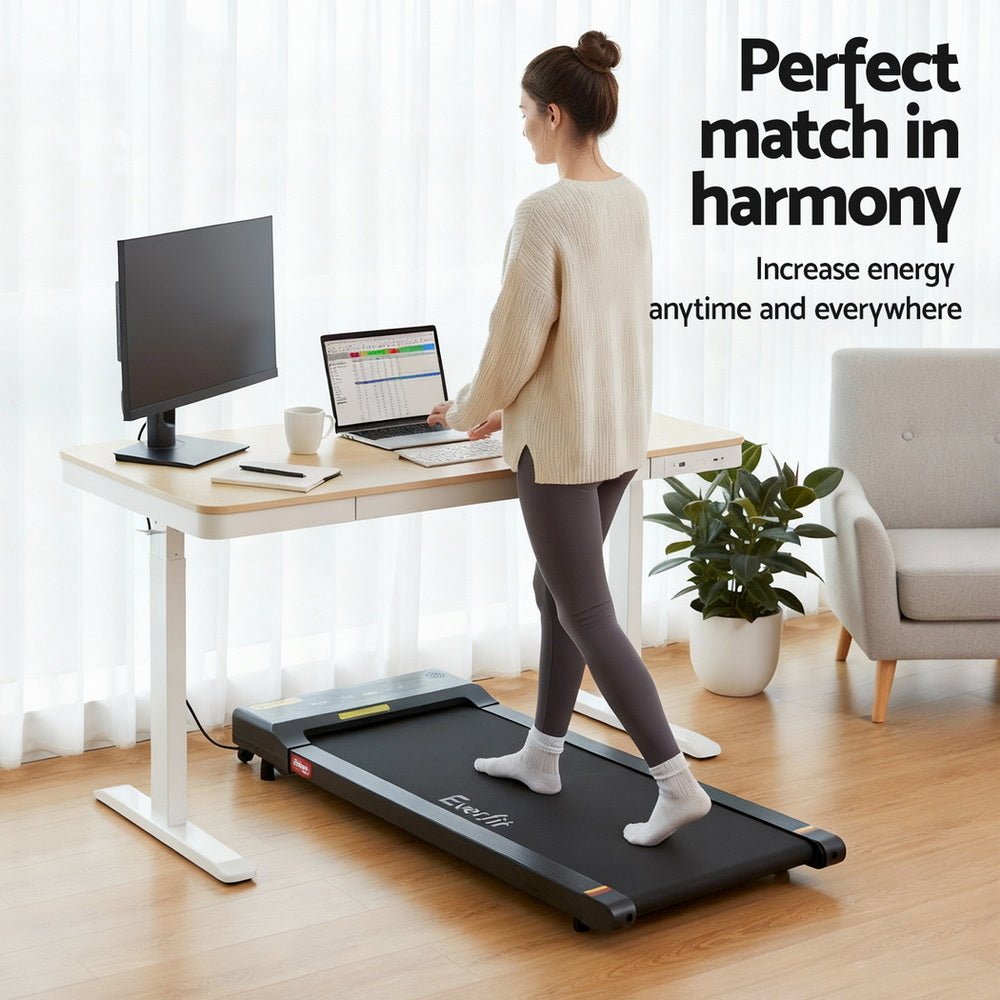 Electric Treadmill with 120cm Automatic Standing Desk Walking Pad 400mm - Furniture > Office > Desks - Rivercity House & Home Co. (ABN 18 642 972 209) - Affordable Modern Furniture Australia