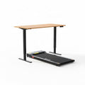 Electric Treadmill with 120cm Motorised Standing Desk and 400mm Walking Pad - Black