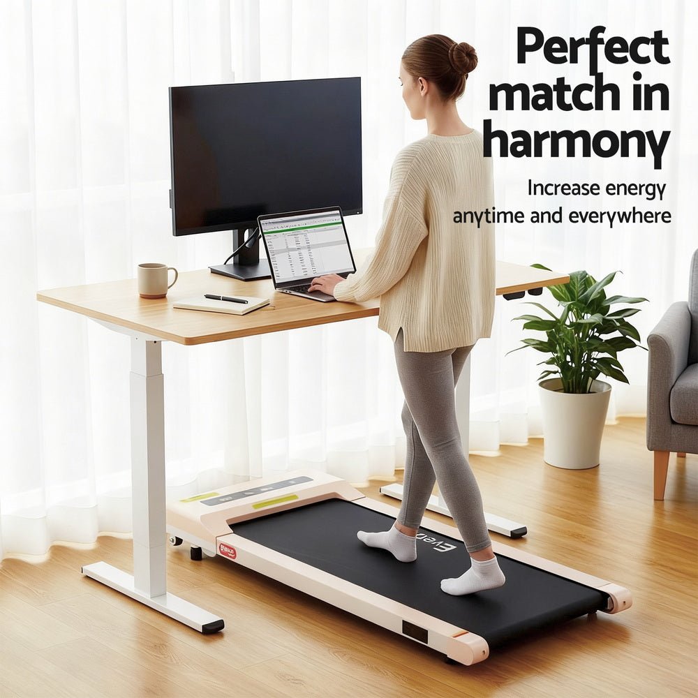 Electric Treadmill with 140cm Automatic Standing Desk Walking Pad 360mm - Furniture > Office > Desks - Rivercity House & Home Co. (ABN 18 642 972 209) - Affordable Modern Furniture Australia