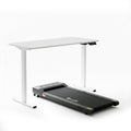 Electric Treadmill with 140cm Motorised Standing Desk and 400mm Walking Pad - White