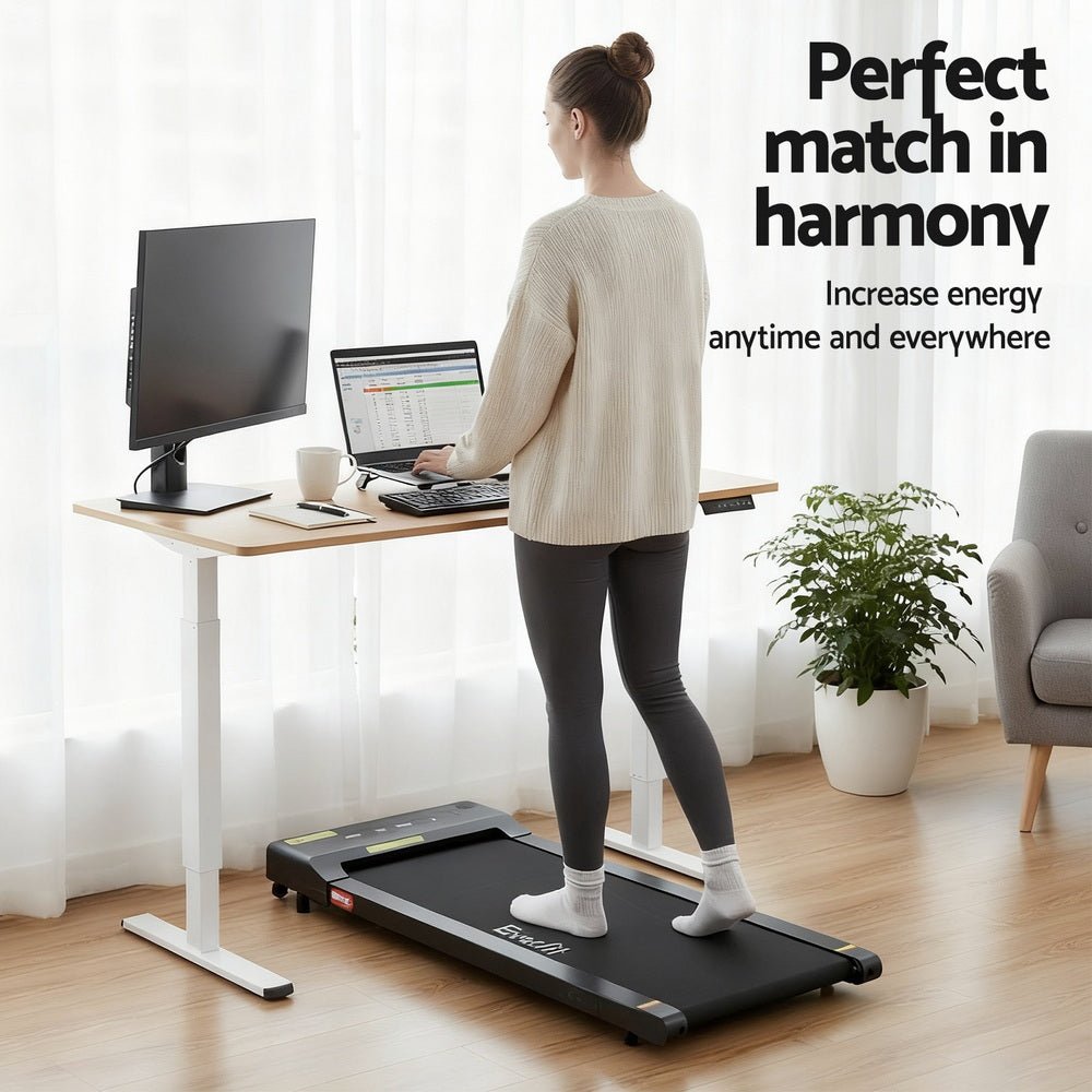 Electric Treadmill with 140cm Automatic Standing Desk Walking Pad 400mm - Furniture > Office > Desks - Rivercity House & Home Co. (ABN 18 642 972 209) - Affordable Modern Furniture Australia