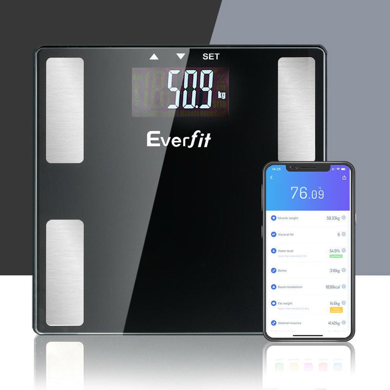 Electronic Digital Bathroom Scales Body Fat Scale Bluetooth Weight 180KG - Rivercity House & Home Co. (ABN 18 642 972 209) - Affordable Modern Furniture Australia