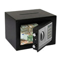 Electronic Safe Box with Deposit Slot and Programmable Keypad - Black