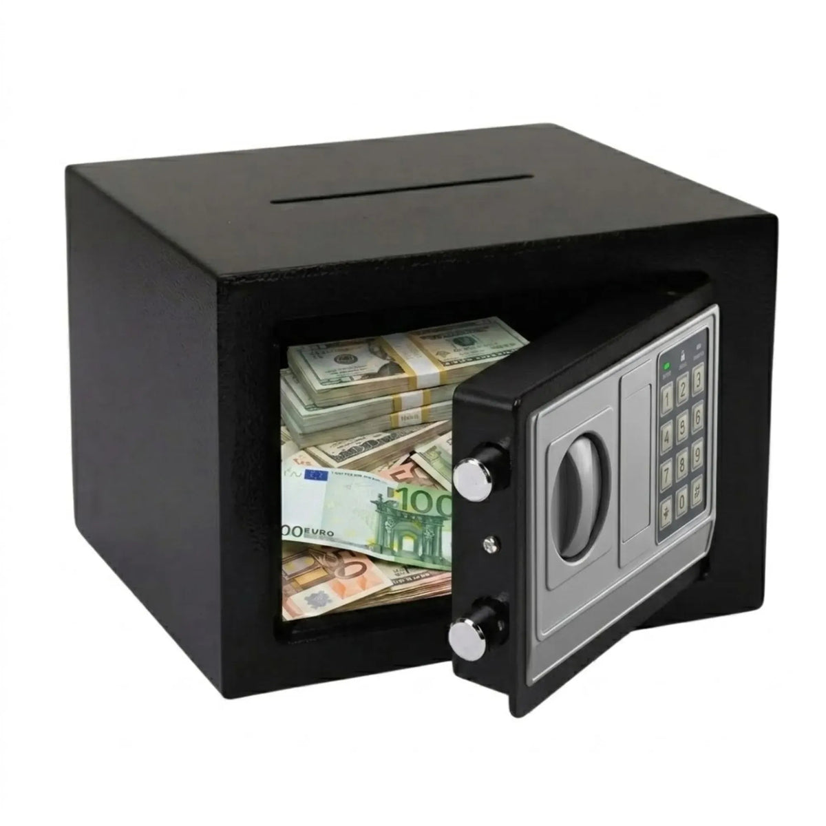 Electronic Safe Box with Deposit Slot and Programmable Keypad - Black - Home & Garden > Home Office Accessories > Desk Accessories - Rivercity House & Home Co. (ABN 18 642 972 209) - Affordable Modern Furniture Australia