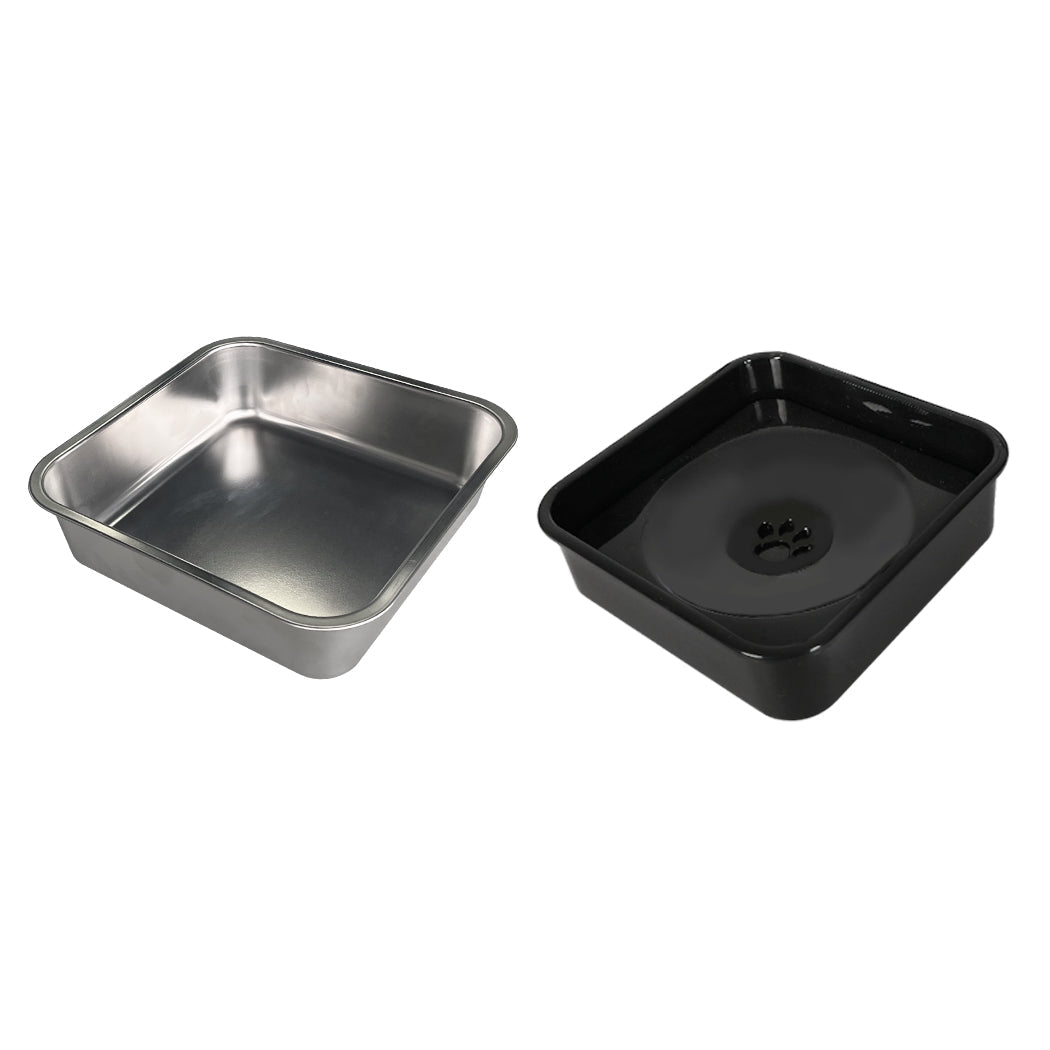 Elevated Adjustable 4 - Height Pet Feeder with Bowls - Black - Rivercity House & Home Co. (ABN 18 642 972 209) - Affordable Modern Furniture Australia