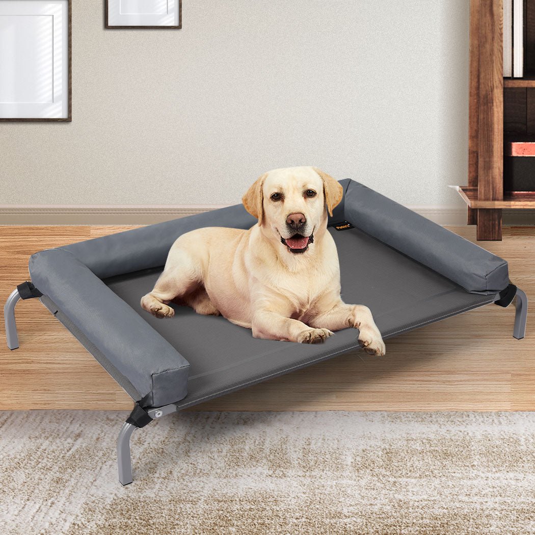 Elevated Medium Dog Puppy Cat Bed - Grey - Rivercity House & Home Co. (ABN 18 642 972 209) - Affordable Modern Furniture Australia