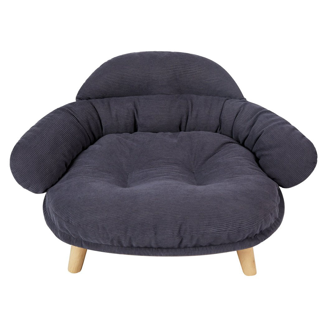 Elevated Pet Sofa Bed Couch L Size with Wooden Base - Grey - Rivercity House & Home Co. (ABN 18 642 972 209) - Affordable Modern Furniture Australia