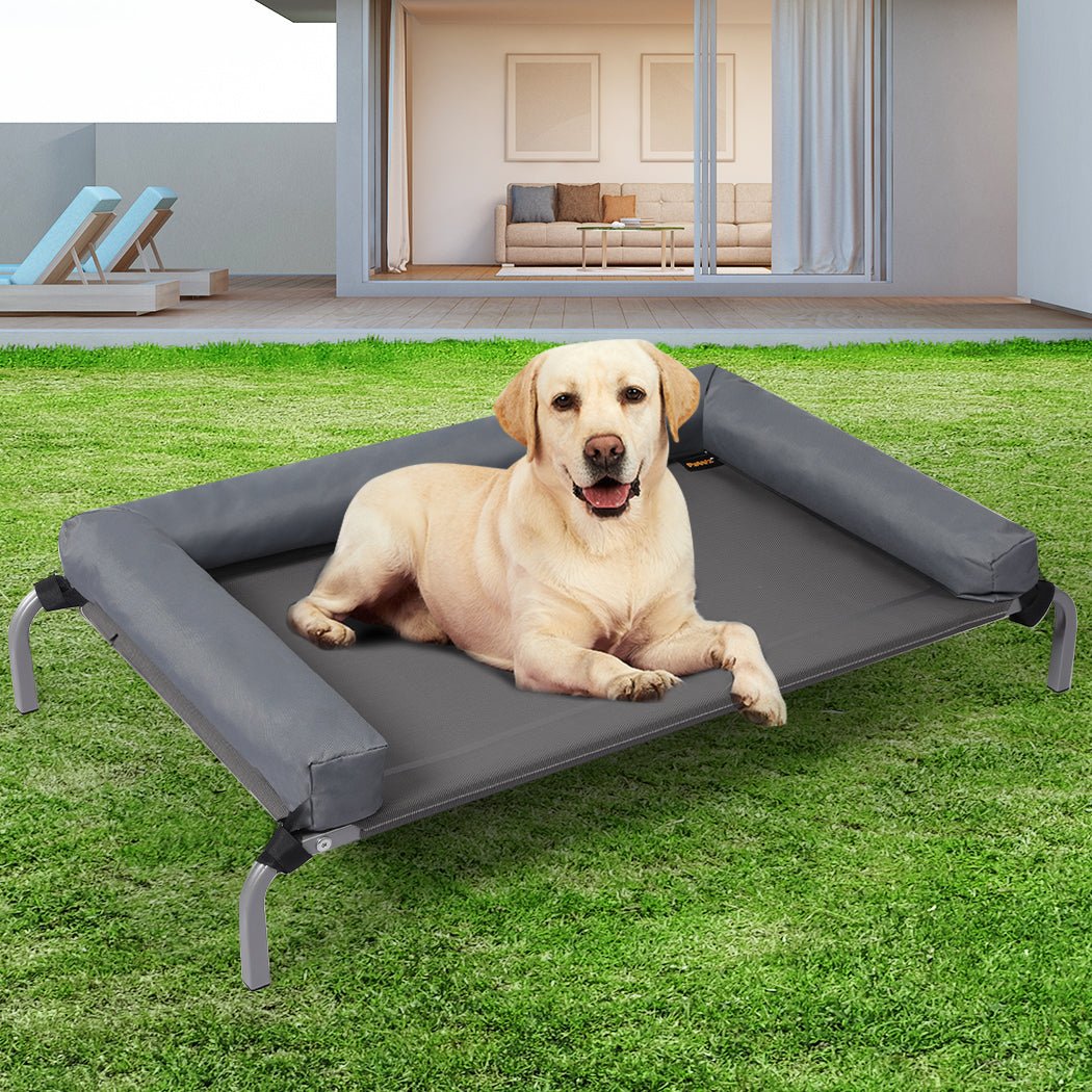 Elevated XL Dog and Cat Bed with Steel Frame - Grey - Rivercity House & Home Co. (ABN 18 642 972 209) - Affordable Modern Furniture Australia