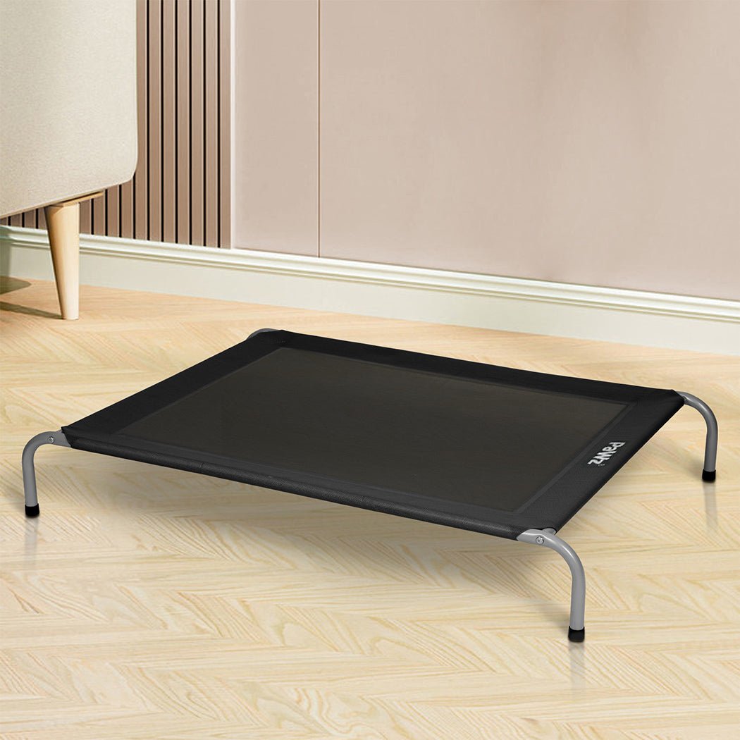 Elevated XL Trampoline Pet Bed for Dogs - Black - Rivercity House & Home Co. (ABN 18 642 972 209) - Affordable Modern Furniture Australia