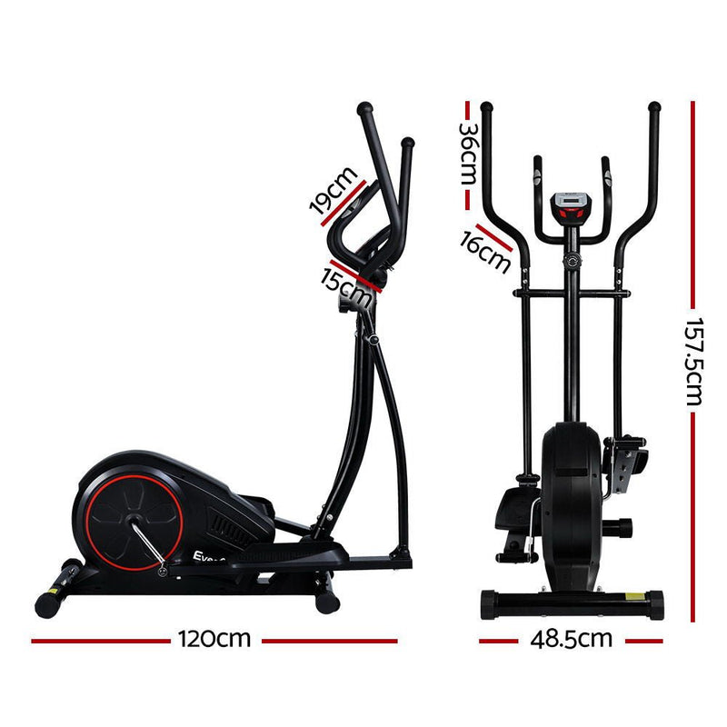 Elliptical Cross Trainer Exercise Bike Fitness Equipment Home Gym Black - Rivercity House & Home Co. (ABN 18 642 972 209) - Affordable Modern Furniture Australia