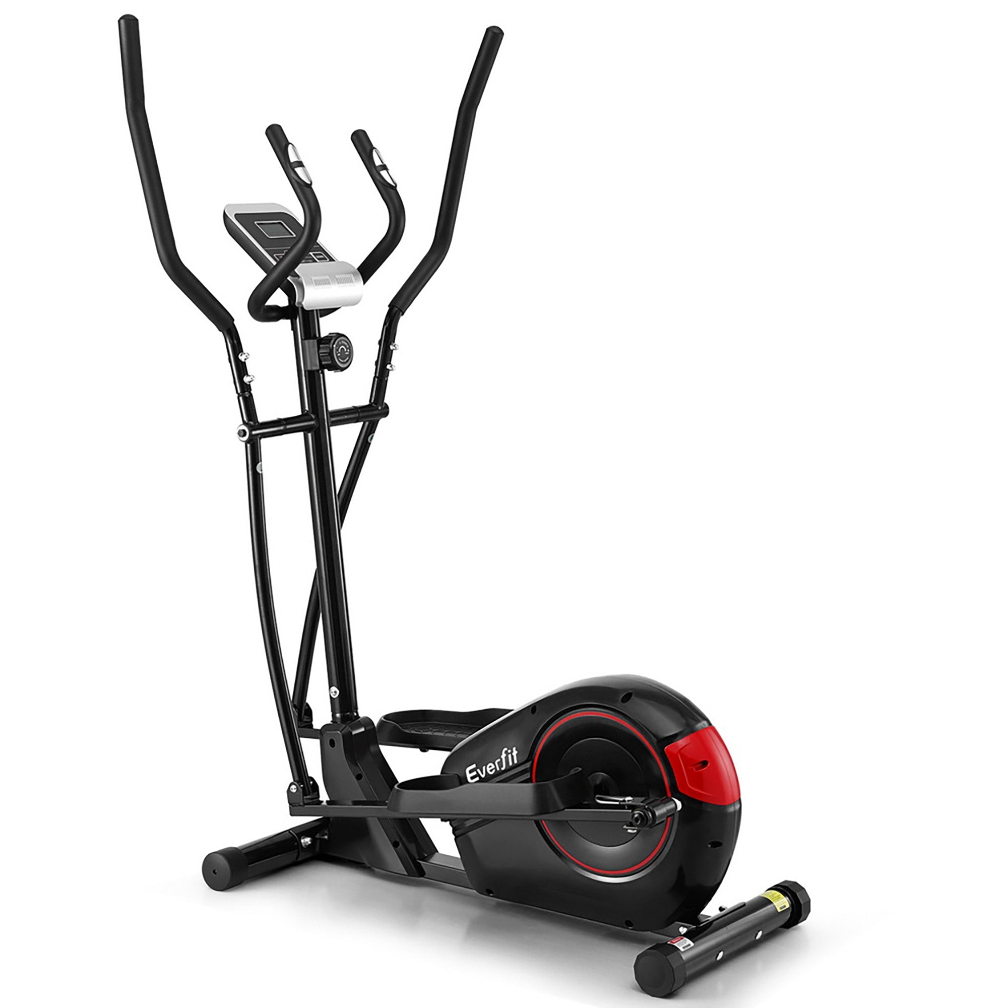 Elliptical Cross Trainer Exercise Bike with LCD Display - Black and Red - Sports & Fitness > Exercise, Gym & Fitness > Exercise Bikes - Rivercity House & Home Co. (ABN 18 642 972 209) - Affordable Modern Furniture Australia