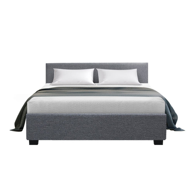 Elwood Storage Double Bed Frame Grey - Rivercity House & Home Co. (ABN 18 642 972 209) - Affordable Modern Furniture Australia