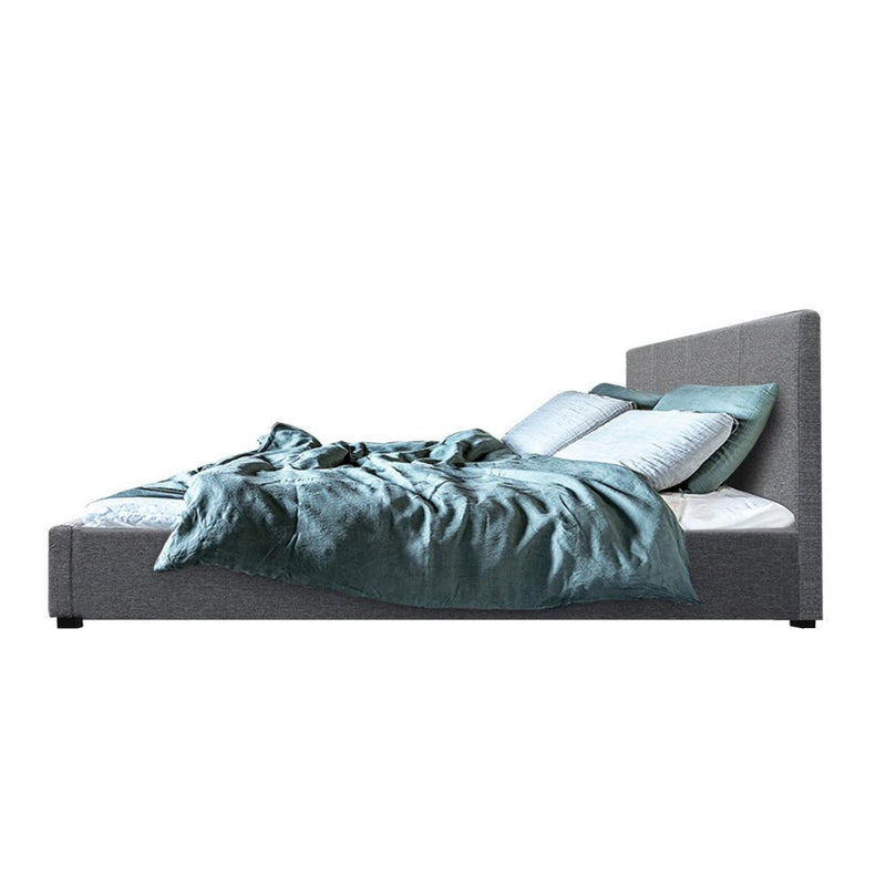 Elwood Storage Double Bed Frame Grey - Rivercity House & Home Co. (ABN 18 642 972 209) - Affordable Modern Furniture Australia