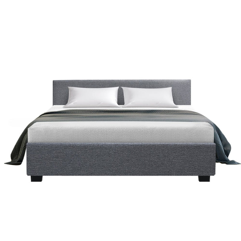 Elwood Storage Queen Bed Frame Grey - Rivercity House & Home Co. (ABN 18 642 972 209) - Affordable Modern Furniture Australia