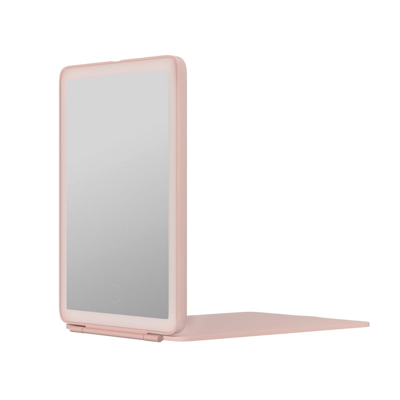 Embellir Compact Makeup Mirror w/ LED Light Portable Foldable Travel Beauty Pink - Health & Beauty > Makeup Mirrors - Rivercity House & Home Co. (ABN 18 642 972 209) - Affordable Modern Furniture Australia