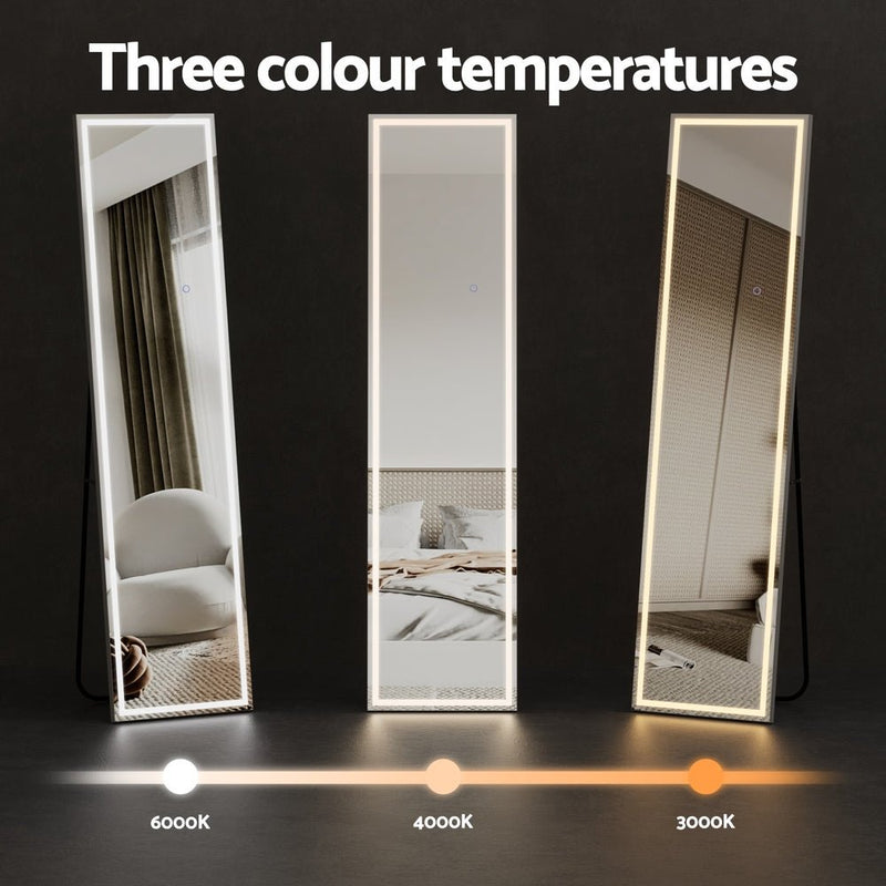 Embellir Full-Length Floor Wall Mirrors LED Light - Health & Beauty > Makeup Mirrors - Rivercity House & Home Co. (ABN 18 642 972 209) - Affordable Modern Furniture Australia