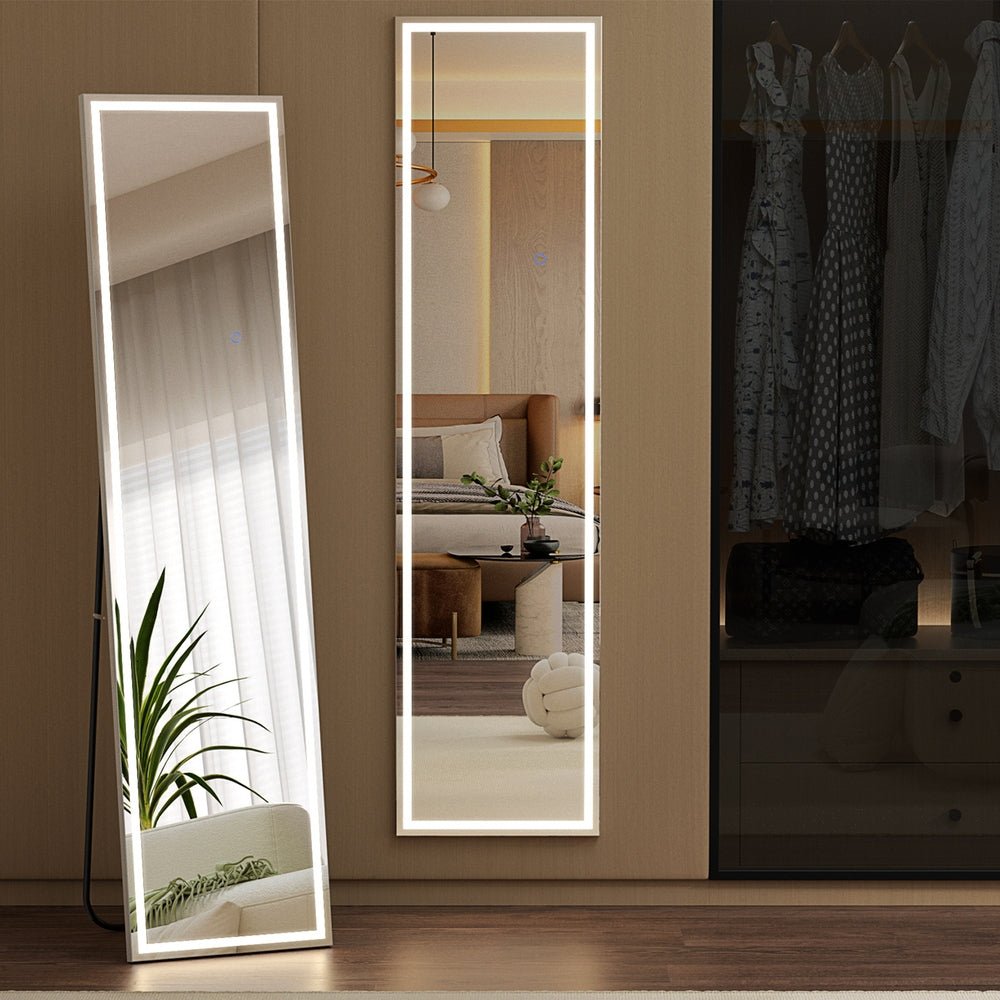 Embellir Full-Length Floor Wall Mirrors LED Light - Health & Beauty > Makeup Mirrors - Rivercity House & Home Co. (ABN 18 642 972 209) - Affordable Modern Furniture Australia
