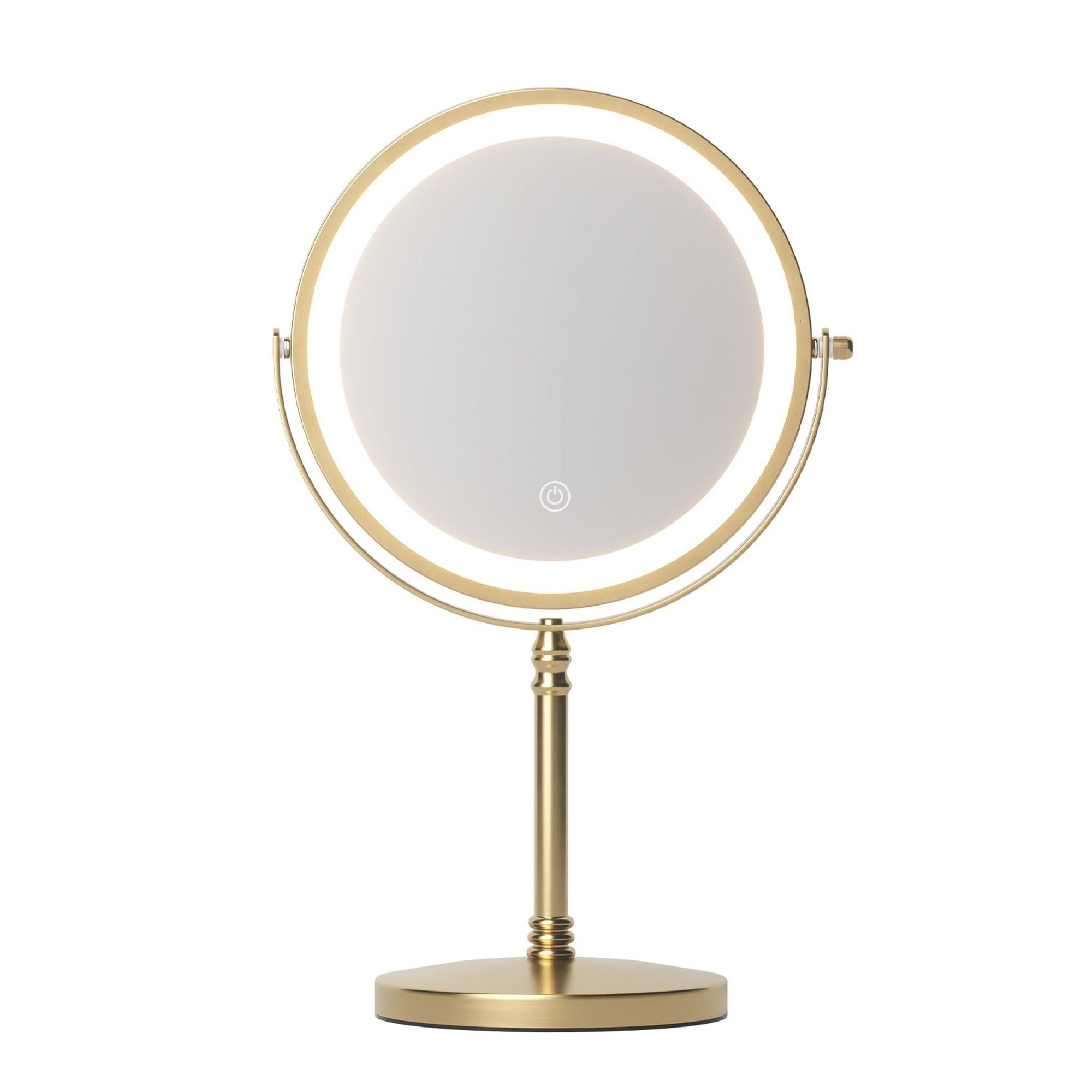 Embellir Lighted Makeup Mirror Rotation 10X Magnifying Double Sided Tabletop Gold - Health & Beauty > Makeup > Makeup Mirrors - Rivercity House & Home Co. (ABN 18 642 972 209) - Affordable Modern Furniture Australia
