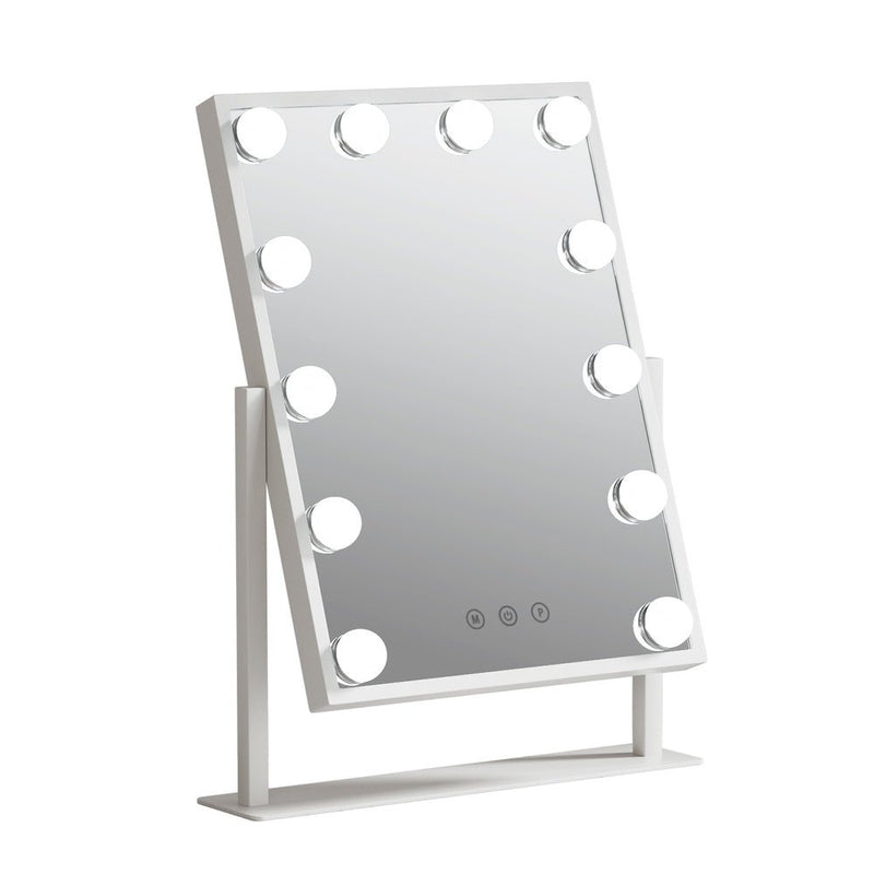 Embellir Makeup Mirror Hollywood Vanity with LED Light Rotation Tabletop White - Health & Beauty > Makeup Mirrors - Rivercity House & Home Co. (ABN 18 642 972 209) - Affordable Modern Furniture Australia