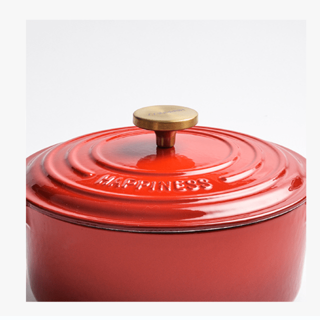 Enamel Cast Iron Pot Cast Iron Casserole/French Oven - 20 CM - Home & Garden > Kitchenware > Skillets & Frying Pans - Rivercity House & Home Co. (ABN 18 642 972 209) - Affordable Modern Furniture Australia
