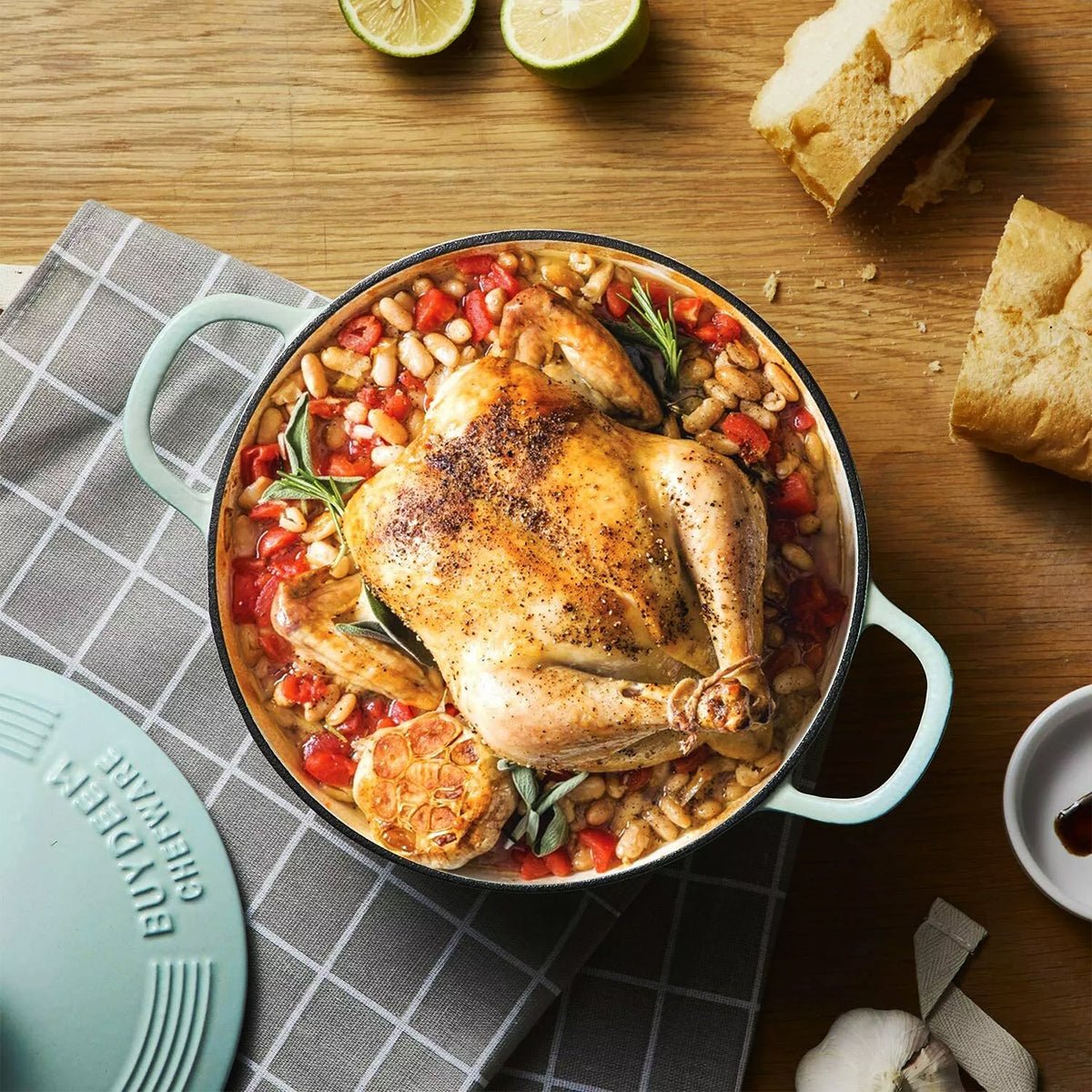 Enameled Cast - Iron Dutch Oven - Home & Garden > Kitchenware > Skillets & Frying Pans - Rivercity House & Home Co. (ABN 18 642 972 209) - Affordable Modern Furniture Australia