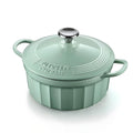 Enameled Cast-Iron Dutch Oven 2.9L with Micro-Pressure Technology - White
