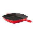 Enamelled Cast Iron Square Grill Pan 44x30x4.7 cm - Red
