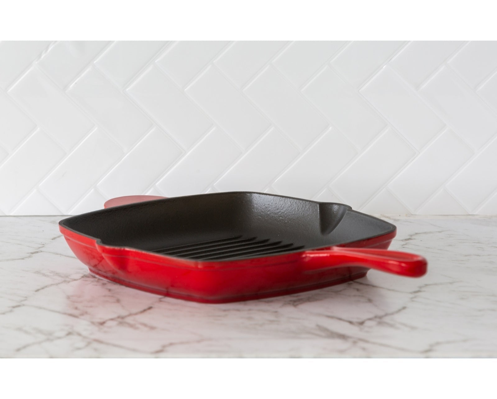 Enamelled Cast Iron Square Grill Pan (44 x 30 x 4.7 cm) - Red - Home & Garden > Kitchenware > Skillets & Frying Pans - Rivercity House & Home Co. (ABN 18 642 972 209) - Affordable Modern Furniture Australia