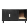 Enclosed Cat Litter Cabinet with Scratching Board - Black