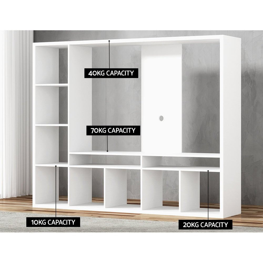 Entertainment Center Unit TV Stand TV Cabinet Open Shelves 183CM White - Furniture > Living Room > TV Units - Rivercity House & Home Co. (ABN 18 642 972 209) - Affordable Modern Furniture Australia