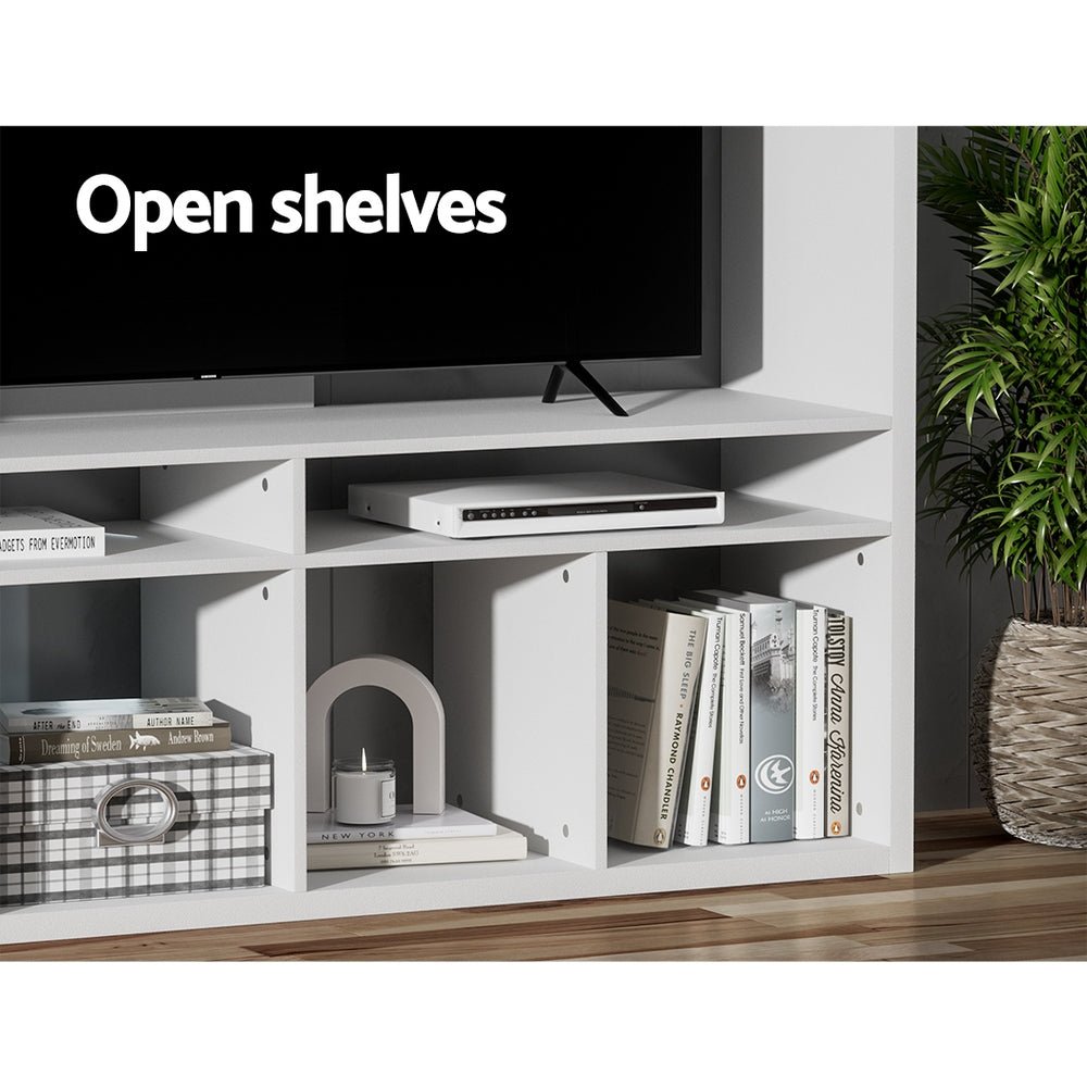 Entertainment Center Unit TV Stand TV Cabinet Open Shelves 183CM White - Furniture > Living Room > TV Units - Rivercity House & Home Co. (ABN 18 642 972 209) - Affordable Modern Furniture Australia