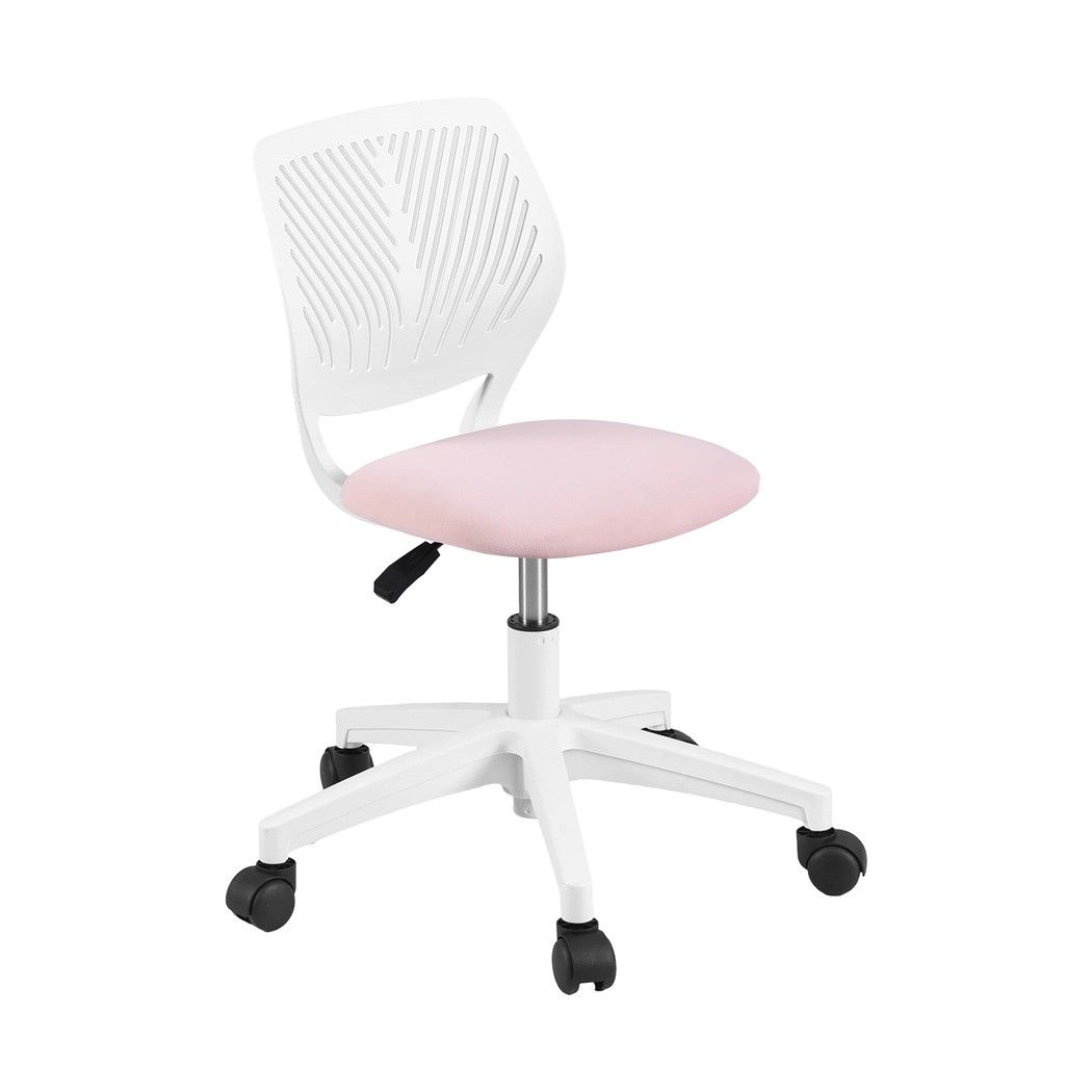 Ergonomic Armless Office Study Chair Height Adjustable for Teens - Pink - Furniture > Office > Office & Desk Chairs - Rivercity House & Home Co. (ABN 18 642 972 209) - Affordable Modern Furniture Australia