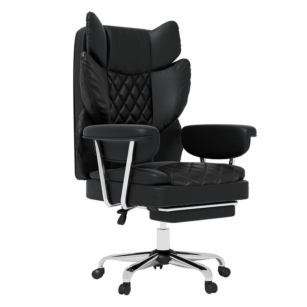 Ergonomic High Back Gaming Office Chair with Recline and Adjustable Height - Black - Rivercity House & Home Co. (ABN 18 642 972 209) - Affordable Modern Furniture Australia