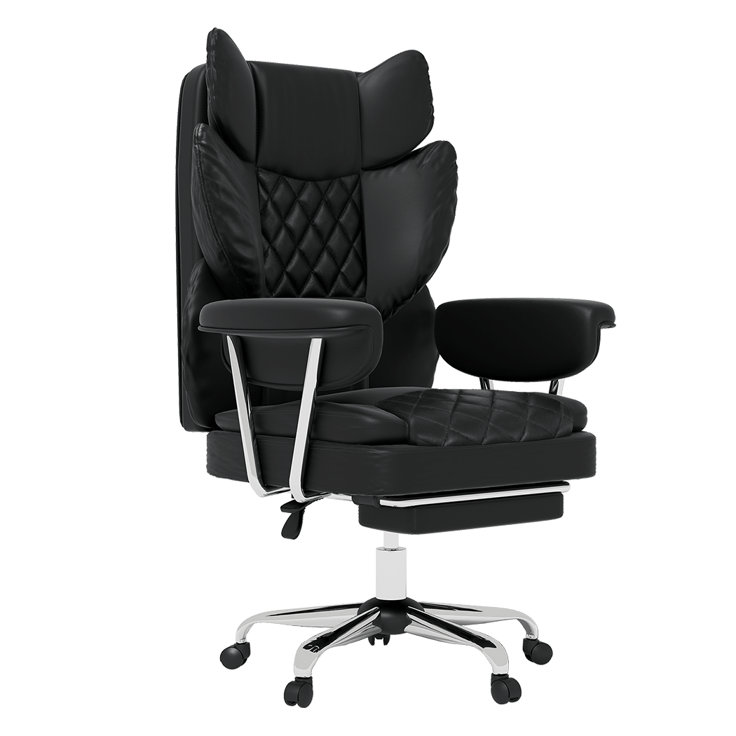Ergonomic High Back Gaming Office Chair with Recline and Adjustable Height - Black - Rivercity House & Home Co. (ABN 18 642 972 209) - Affordable Modern Furniture Australia