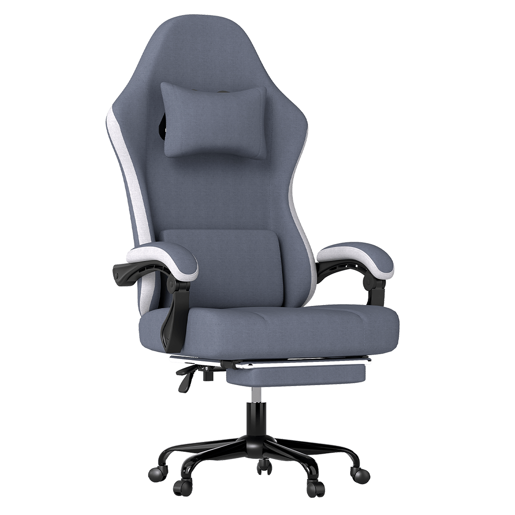 Ergonomic High Back PU Leather Office and Gaming Chair with Recline - Black and Beige - Rivercity House & Home Co. (ABN 18 642 972 209) - Affordable Modern Furniture Australia