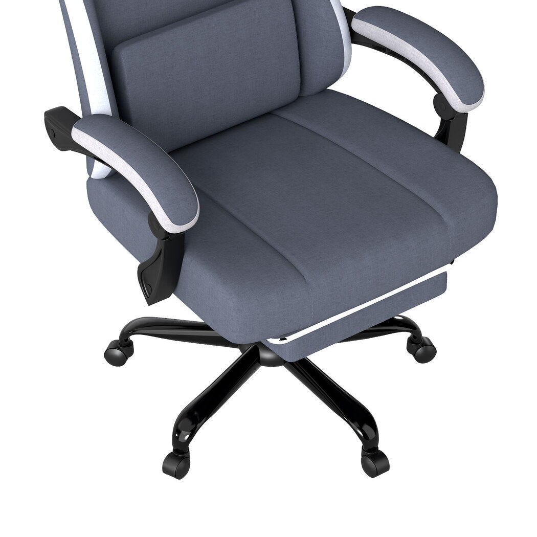 Ergonomic High Back PU Leather Office and Gaming Chair with Recline - Black and Beige - Rivercity House & Home Co. (ABN 18 642 972 209) - Affordable Modern Furniture Australia