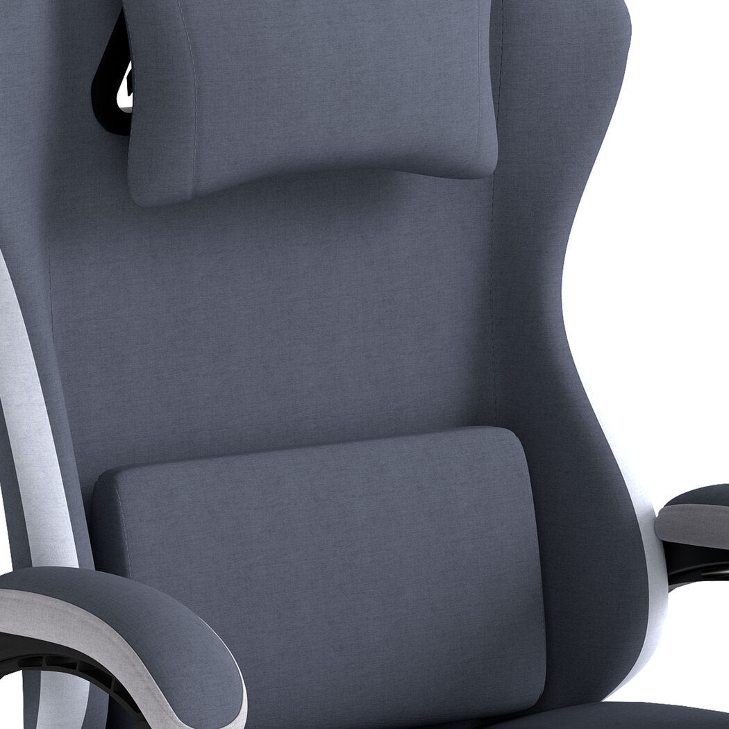 Ergonomic High Back PU Leather Office and Gaming Chair with Recline - Black and Beige - Rivercity House & Home Co. (ABN 18 642 972 209) - Affordable Modern Furniture Australia