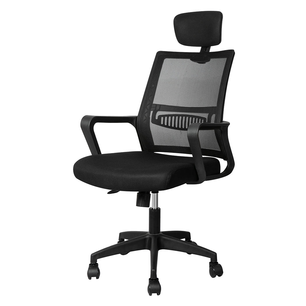Ergonomic Mesh Office Gaming Executive Chair with Lumbar Support - Black - Rivercity House & Home Co. (ABN 18 642 972 209) - Affordable Modern Furniture Australia