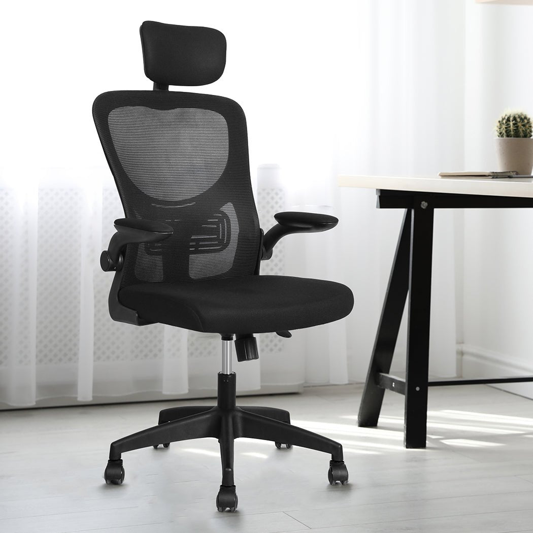 Ergonomic Office Mesh Gaming Executive Chair - Black - Rivercity House & Home Co. (ABN 18 642 972 209) - Affordable Modern Furniture Australia