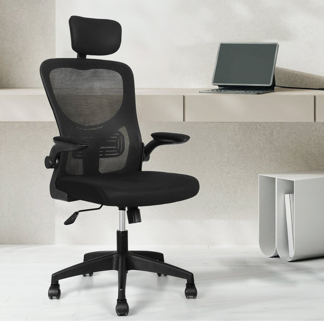 Ergonomic Office Mesh Gaming Executive Chair - Black - Rivercity House & Home Co. (ABN 18 642 972 209) - Affordable Modern Furniture Australia