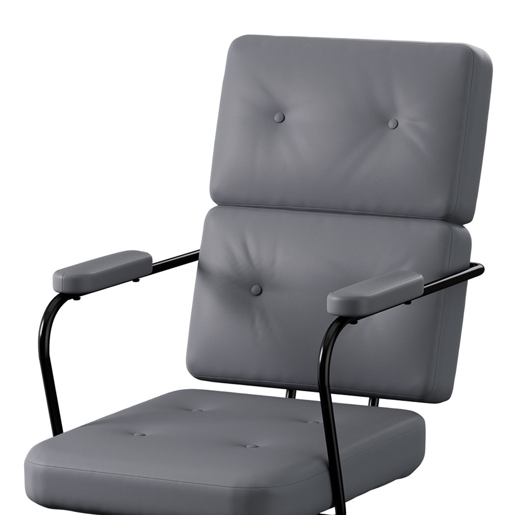 Ergonomic PU Leather Office Computer Chair with Adjustable Height - Grey - Rivercity House & Home Co. (ABN 18 642 972 209) - Affordable Modern Furniture Australia