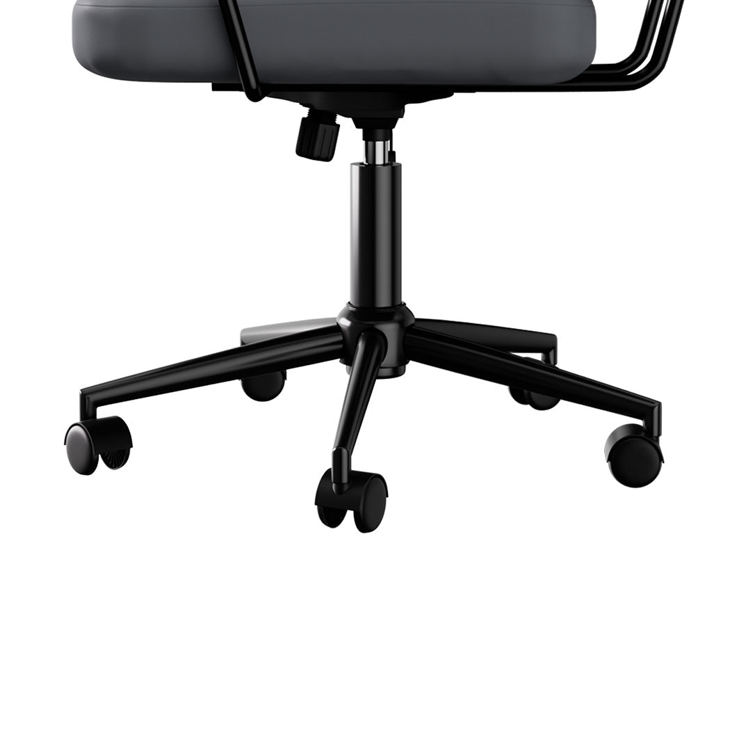 Ergonomic PU Leather Office Computer Chair with Adjustable Height - Grey - Rivercity House & Home Co. (ABN 18 642 972 209) - Affordable Modern Furniture Australia