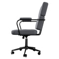 Ergonomic PU Leather Office Computer Chair with Adjustable Height - Grey