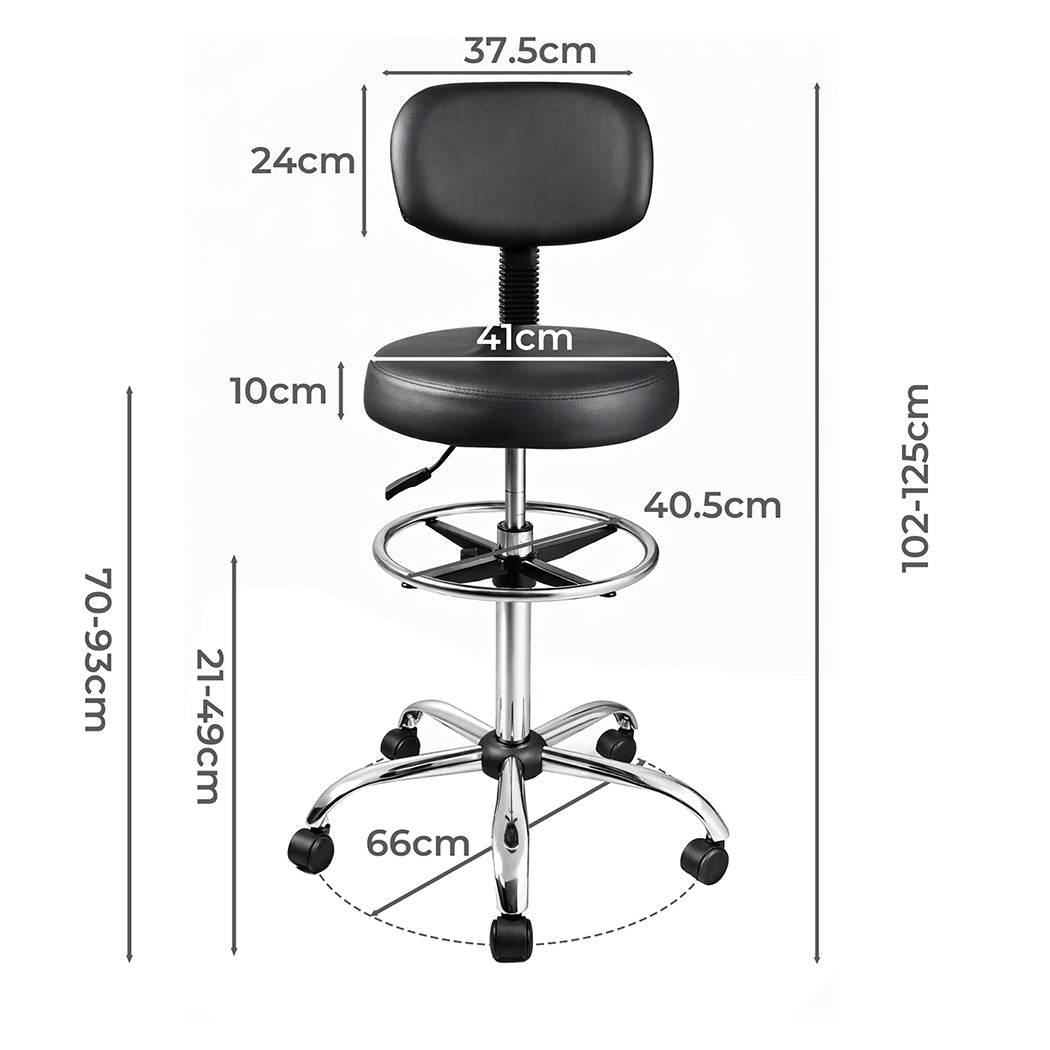 Ergonomic Swivel Office Chair with Adjustable Height, Footrest & Backrest - Black - Rivercity House & Home Co. (ABN 18 642 972 209) - Affordable Modern Furniture Australia