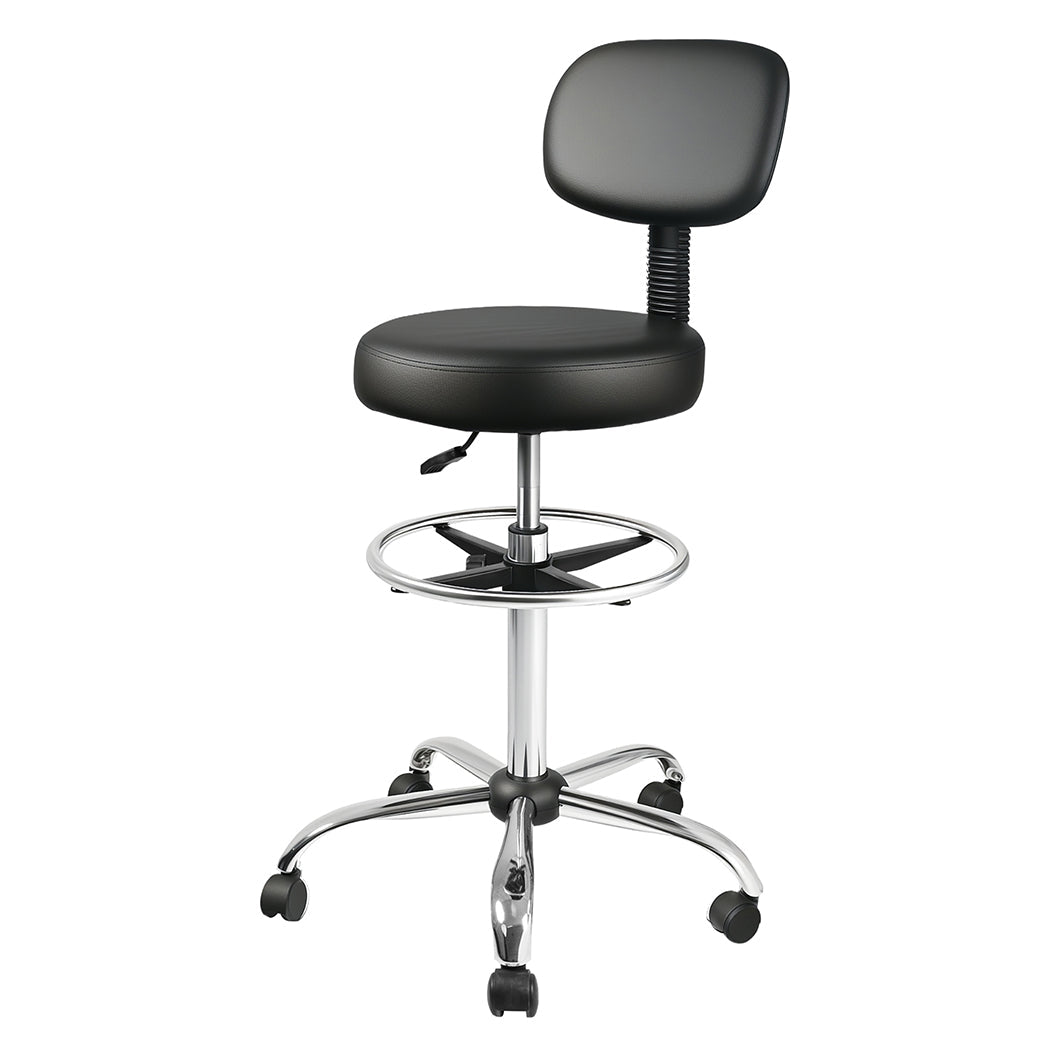 Ergonomic Swivel Office Chair with Adjustable Height, Footrest & Backrest - Black - Rivercity House & Home Co. (ABN 18 642 972 209) - Affordable Modern Furniture Australia