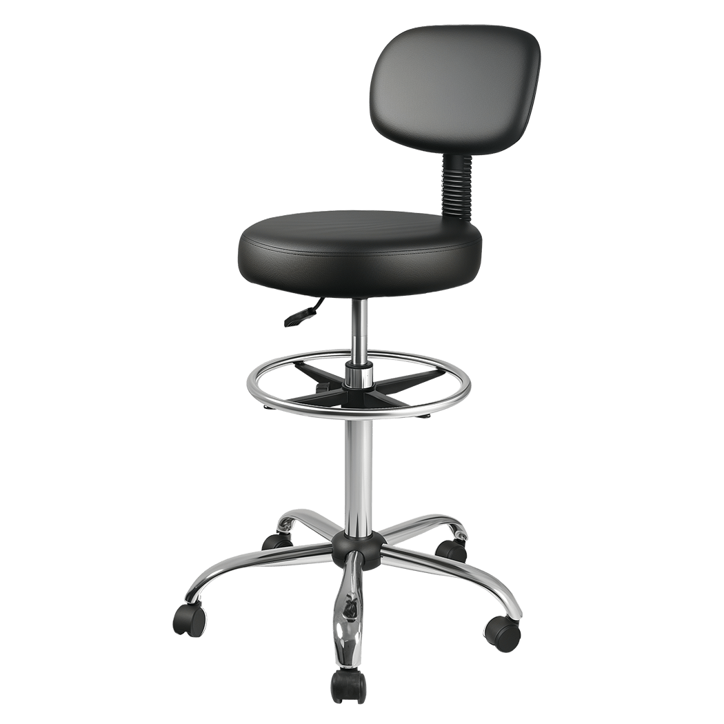 Ergonomic Swivel Office Chair with Adjustable Height, Footrest & Backrest - Black - Rivercity House & Home Co. (ABN 18 642 972 209) - Affordable Modern Furniture Australia